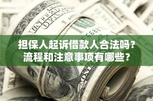 北京担保人起诉借款人合法吗？流程和注意事项有哪些？