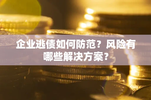 北京企业逃债如何防范？风险有哪些解决方案？