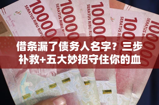 北京借条漏了债务人名字？三步补救+五大妙招守住你的血汗钱