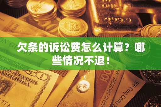 北京欠条的诉讼费怎么计算？哪些情况不退！
