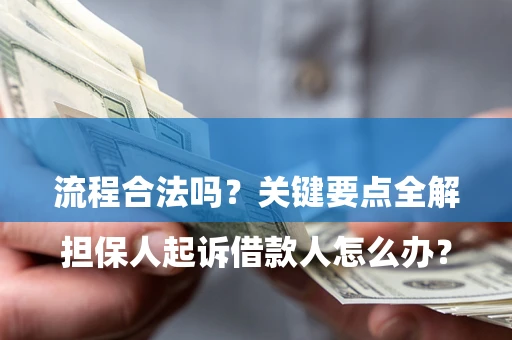 北京

担保人起诉借款人怎么办？流程合法吗？关键要点全解析