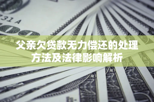 北京父亲欠贷款无力偿还的处理方法及法律影响解析